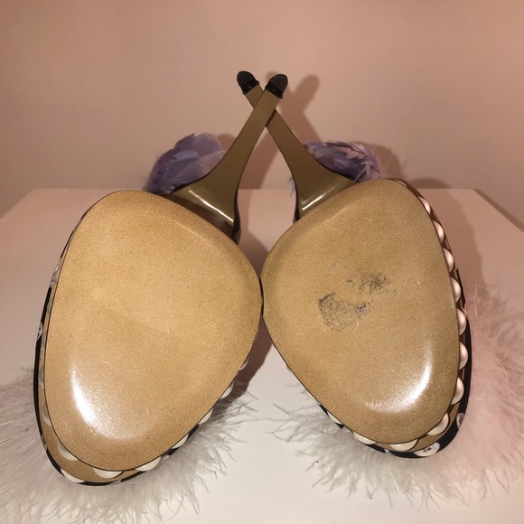 NICHOLAS KIRKWOOD BUTTON PRINTED FEATHER HEELS - Picture 8 of 8
